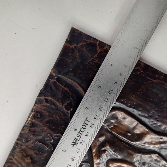 Hunting Dog Pointer Embossed Hammered Metal Art Patina - Picture 8 of 9